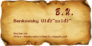 Benkovsky Ulászló névjegykártya